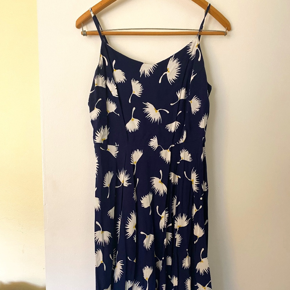Old Navy Dress Blue with White Floral